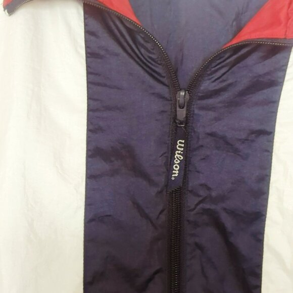 Vintage Wilson Windbreaker Jacket Large Navy/Red/White Nylon Y2K 90s - Picture 5 of 5